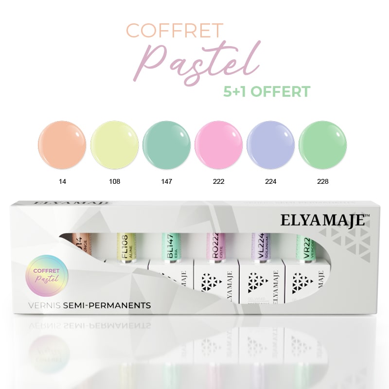 Elyamaje Coffret Pastel vernis semi-permanent tendre édition limitée