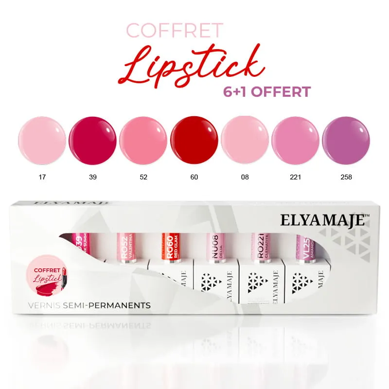Elyamaje Coffret Lipstick vernis semi permanent édition limitée