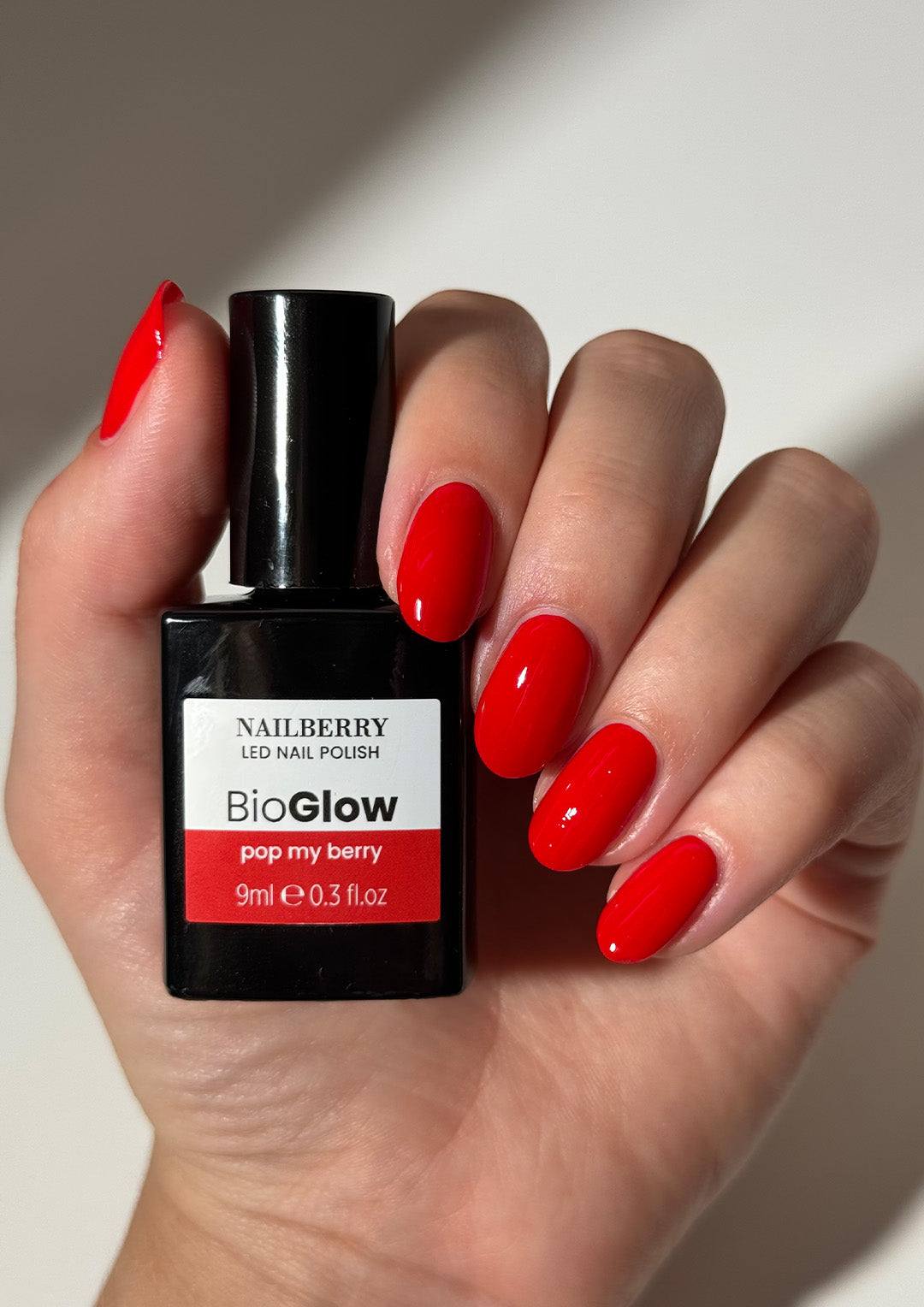 Nailberry BioGlow Pop My Berry vernis 9ml rouge orangé