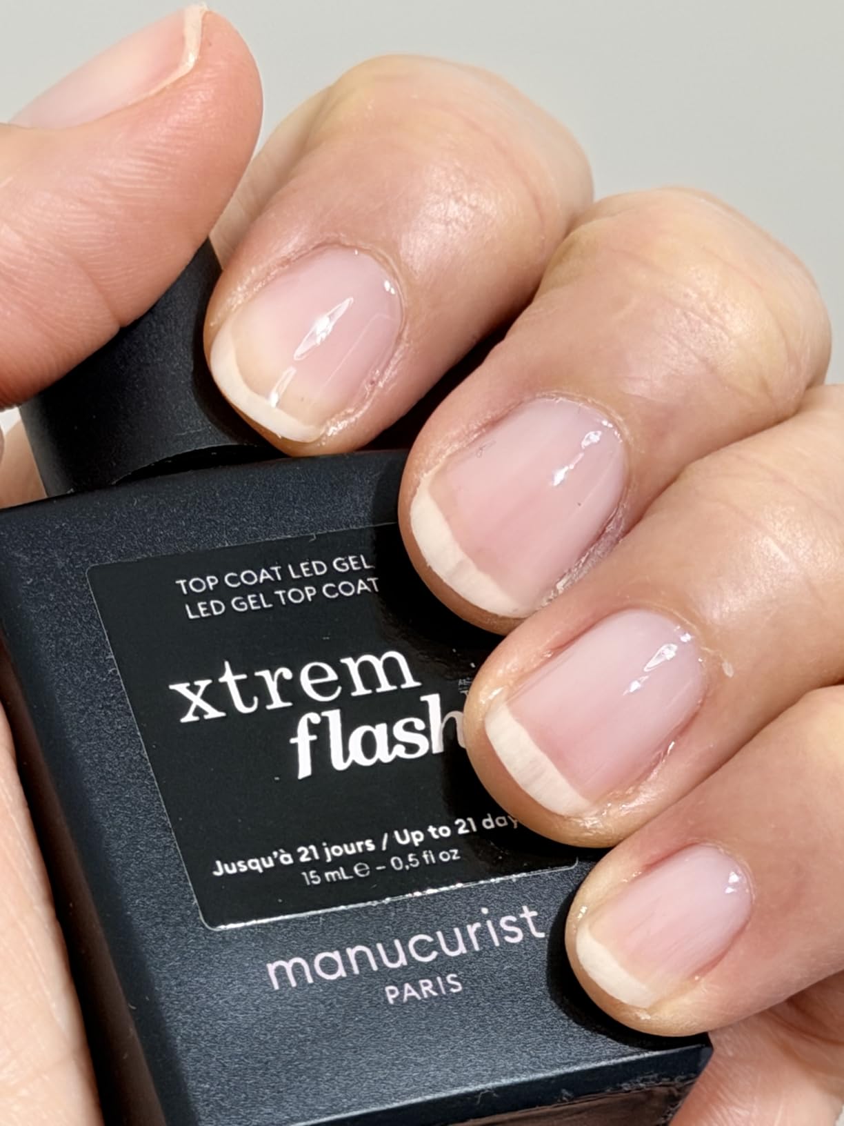 Manucurist Xtrem Flash top coat gel semi-permanent brillant
