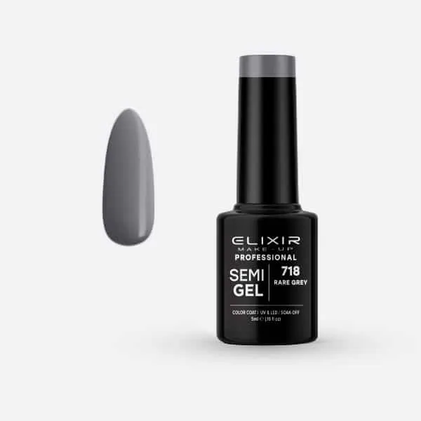 Élixir Semi Gel 718 vernis semi-permanent Rare Grey 5ml brillant