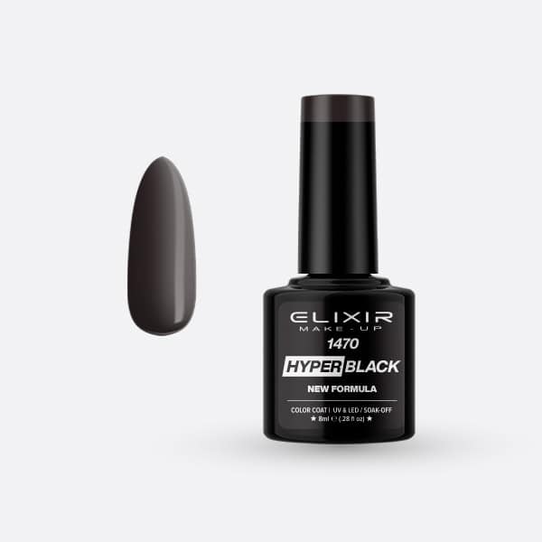 Élixir Hyper #1470 vernis semi-permanent noir 8 ml longue tenue