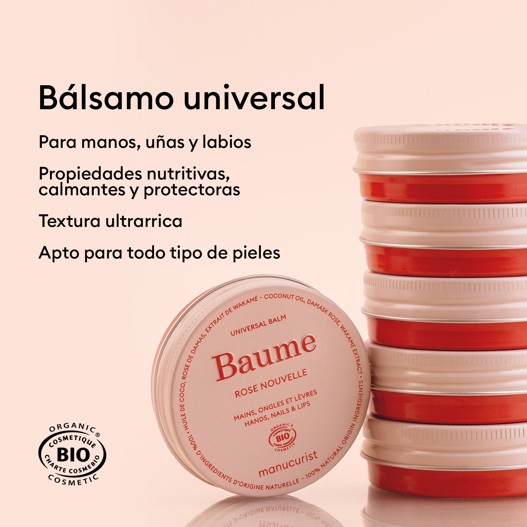 Manucurist Baume Rose baume lèvres ongles naturel
