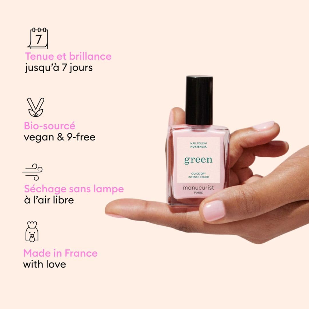 Manucurist Green kit vernis Hortencia rose pâle 5 produits