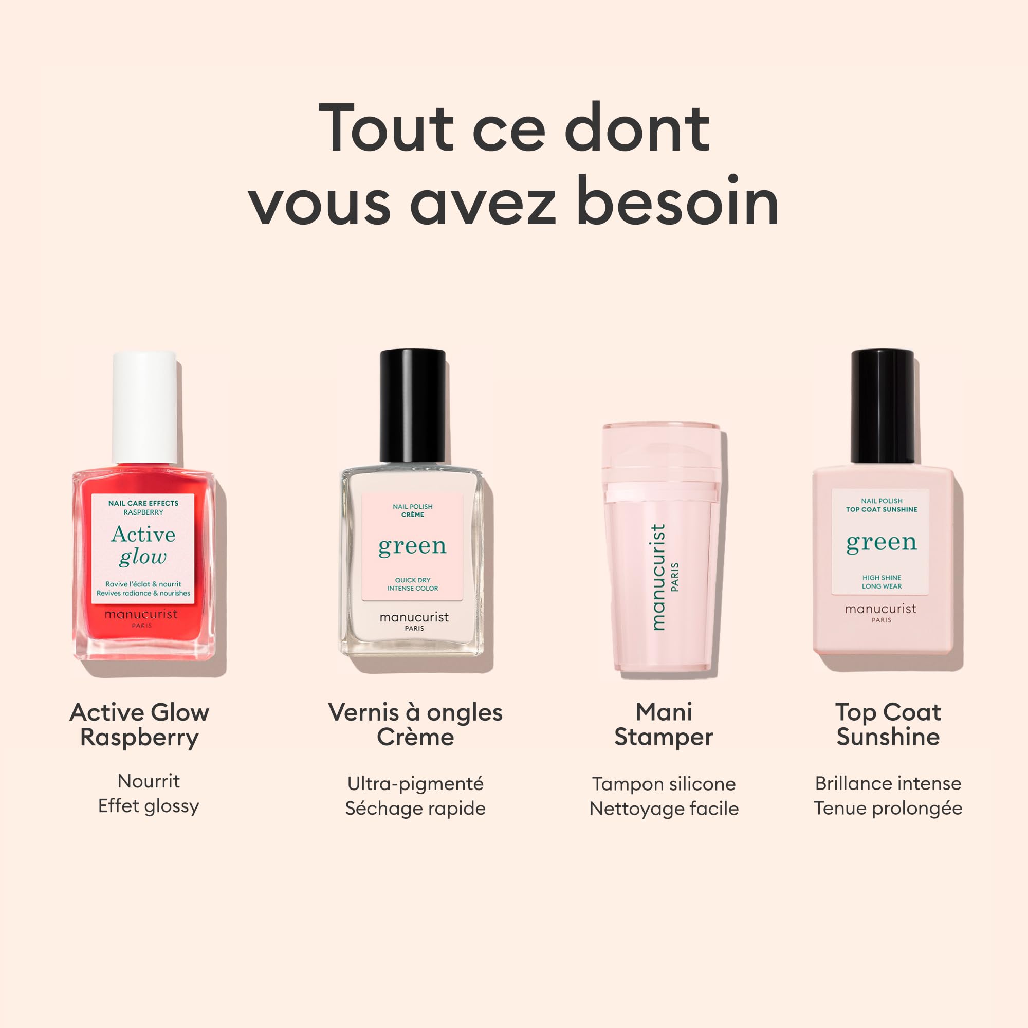 Manucurist Kit French Manucure coffret Active Glow Raspberry Crème