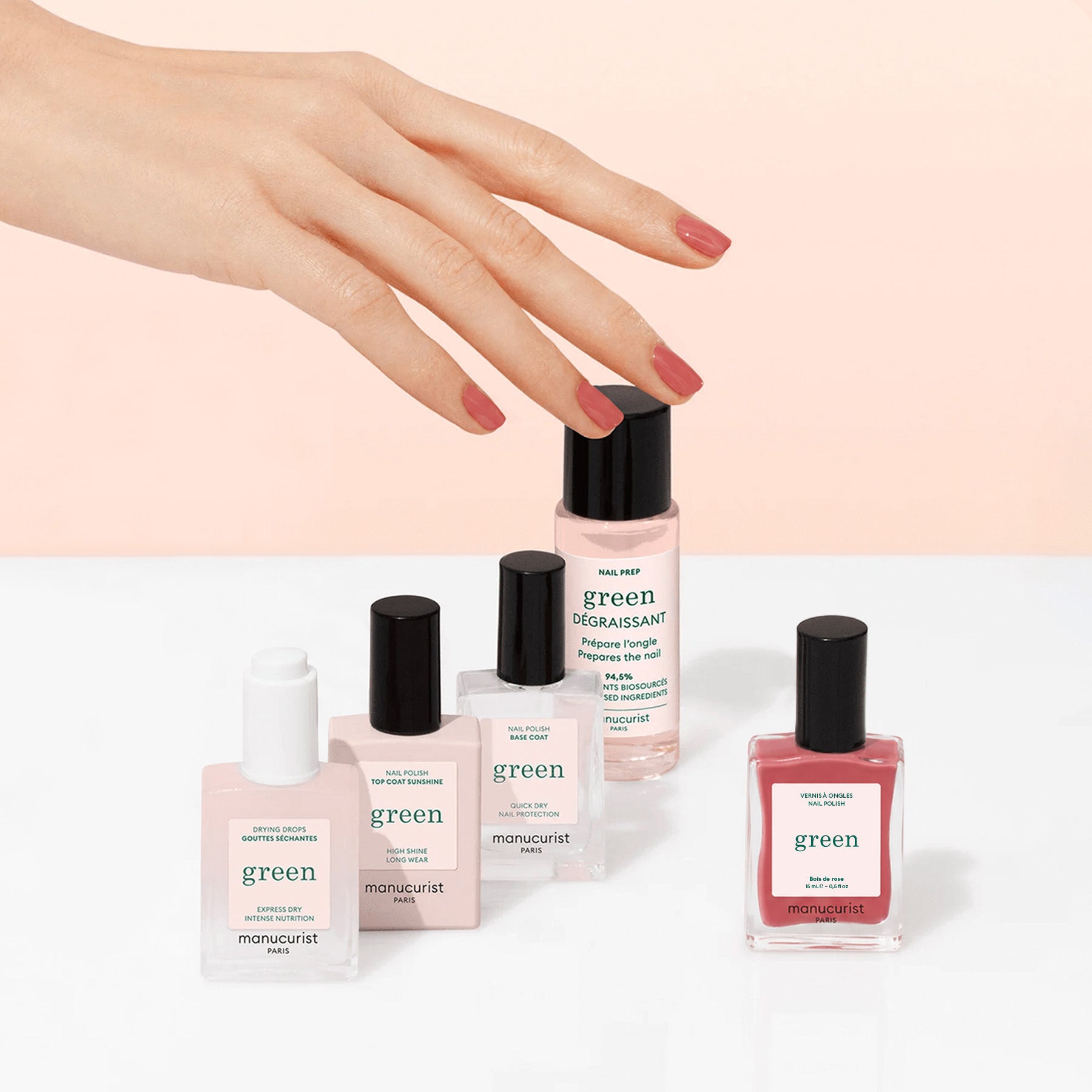 Manucurist Kit Découverte Green Bois de Rose vernis 7 jours