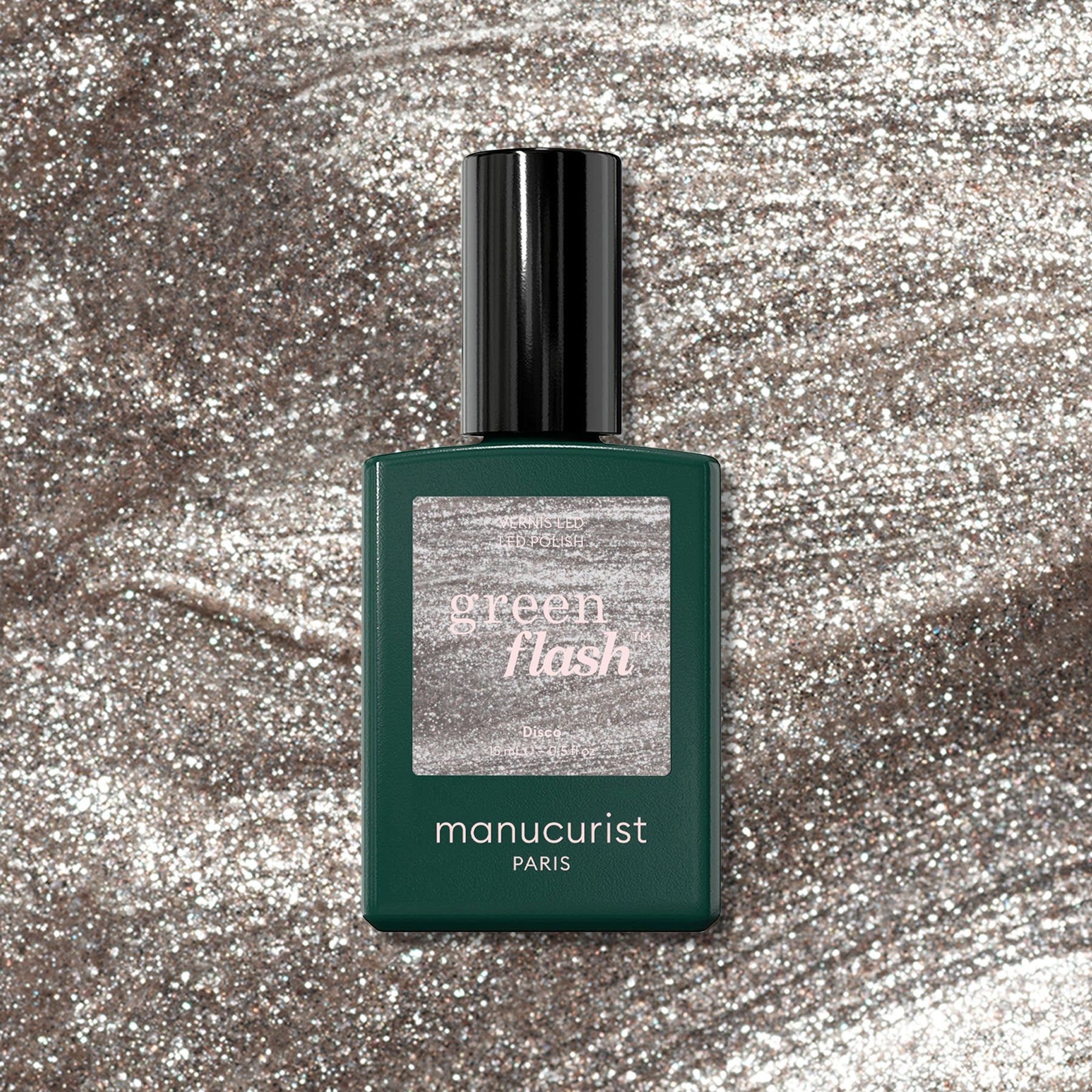 Manucurist Green Flash Disco vernis semi-permanent argenté pailleté
