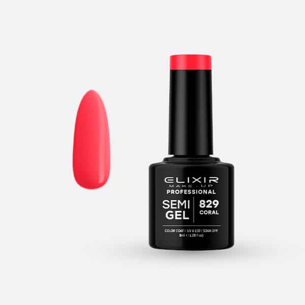 Élixir Semi Gel vernis semi-permanent 8ml #829 Coral longue tenue