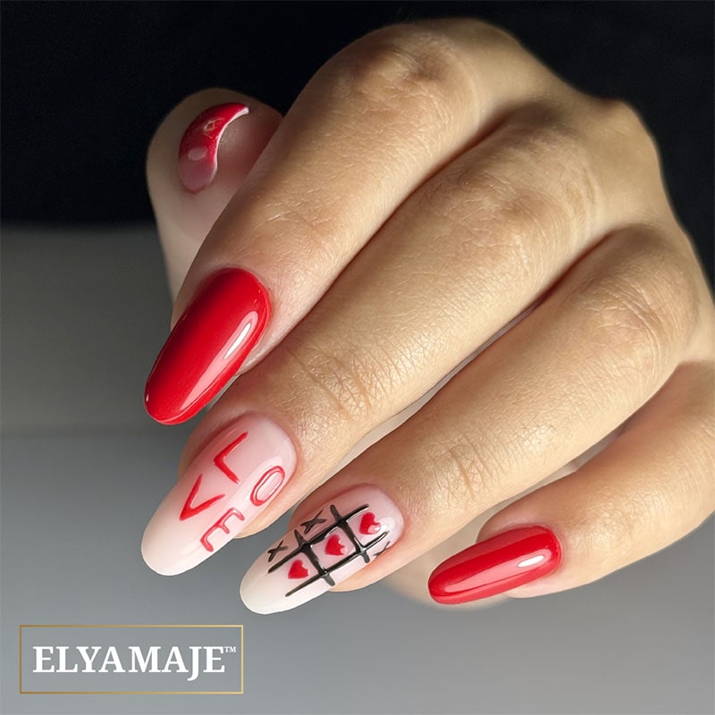 Elyamaje 3D Gel Red N°4 gel nail art rouge sans résidu