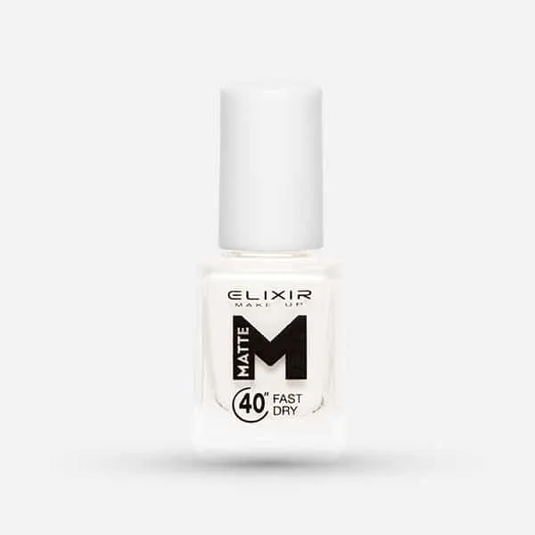 Élixir Matte 40" #M01 vernis à ongles mat blanc séchage rapide