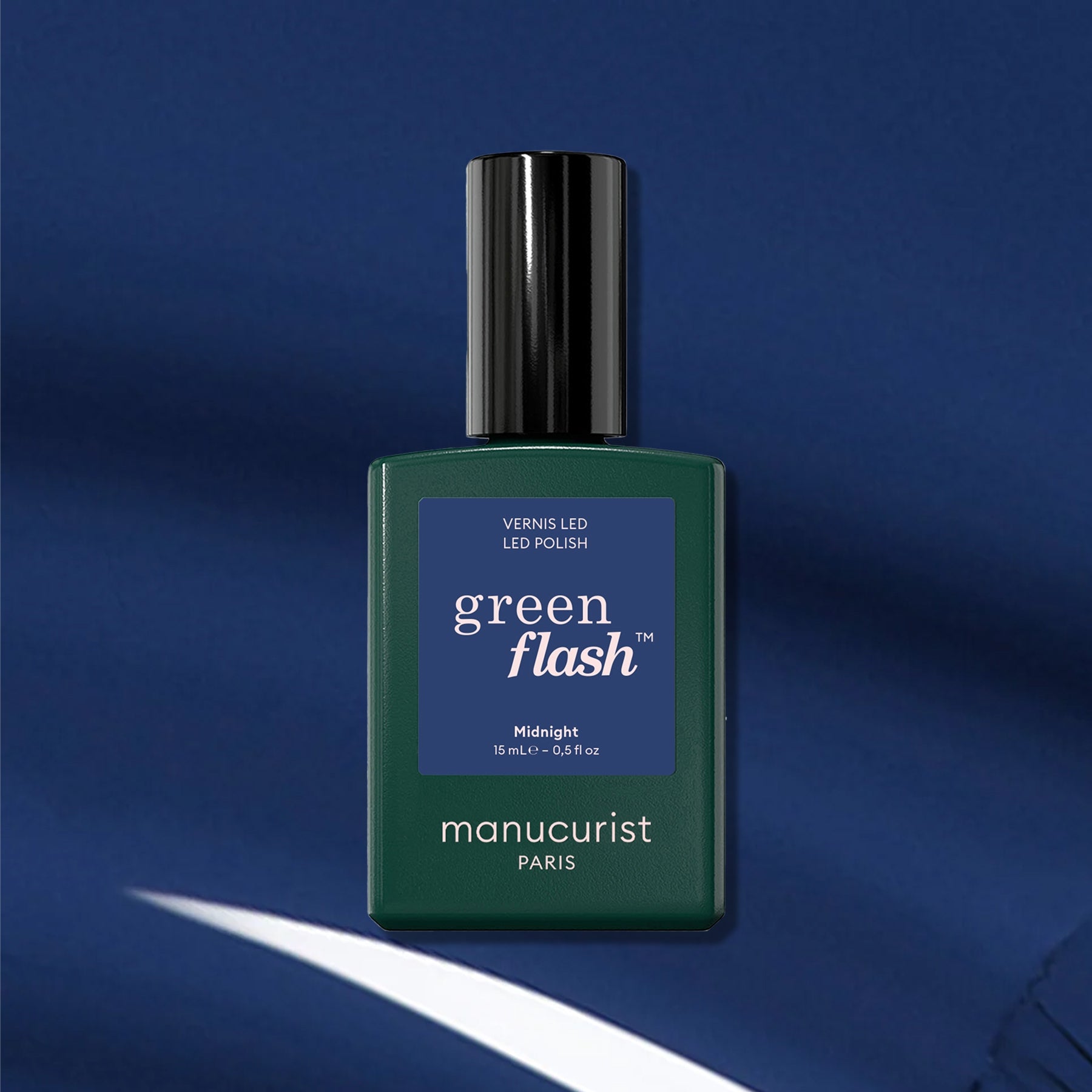 Manucurist Green Flash Midnight vernis semi-permanent bleu nuit