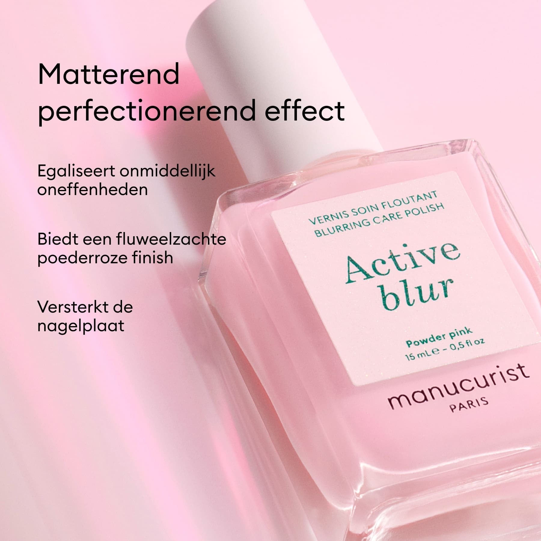 Manucurist Active Blur vernis soin rose poudré mat