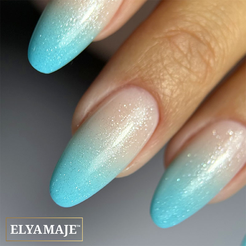 Elyamaje Top Perle top pailleté effet sirène argenté