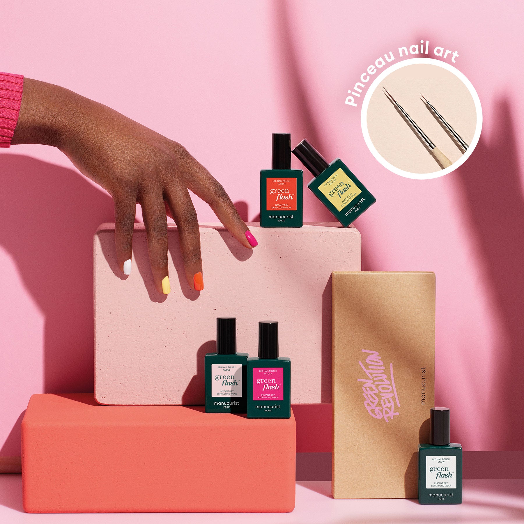 Manucurist Smile coffret vernis Green Flash 5 vernis Yucatán