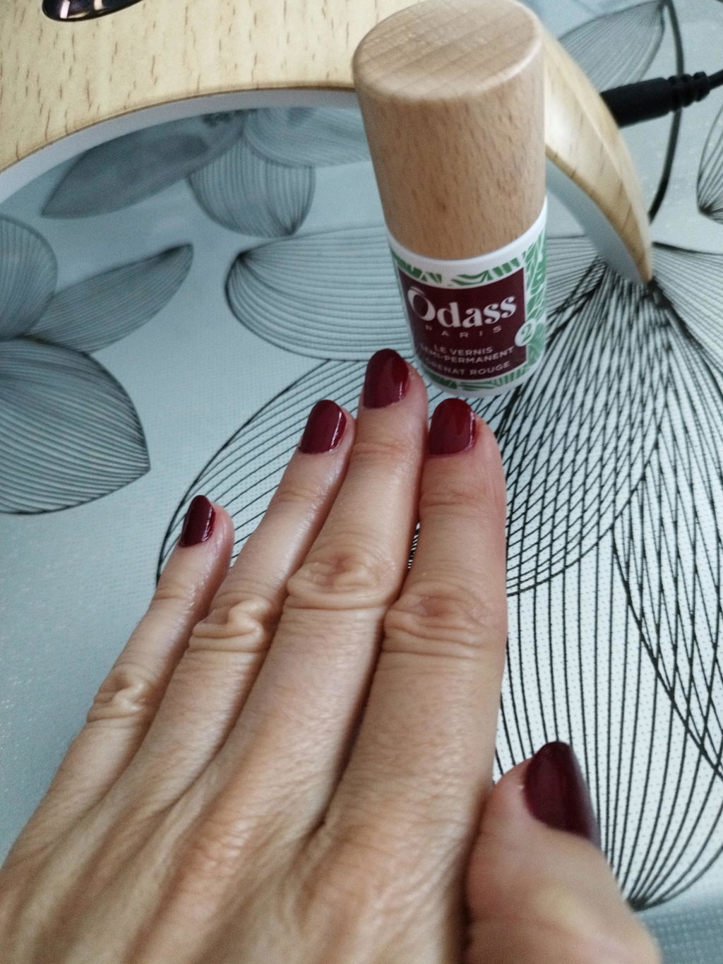 Ôdass Paris Vernis Semi-Permanent Grenat Rouge 10 ml LED biosourcé