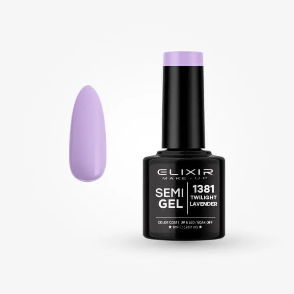 Élixir Semi Gel vernis semi-permanent 8ml #1381 Twilight Lavender lavande