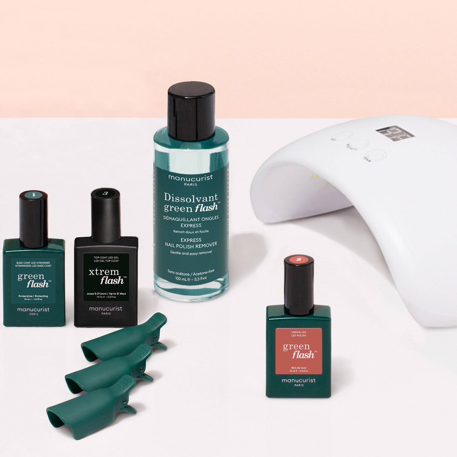 Manucurist Green Flash Bois de Rose kit semi-permanent