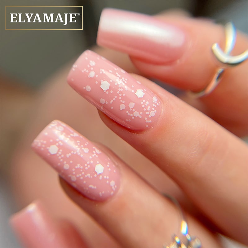 Elyamaje N°263 Snow Flake vernis semi-permanent blanc