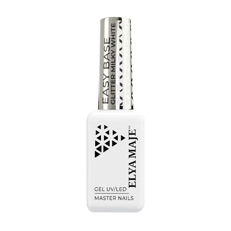 Elyamaje Easy Base Glitter Milky White base pailletée nude