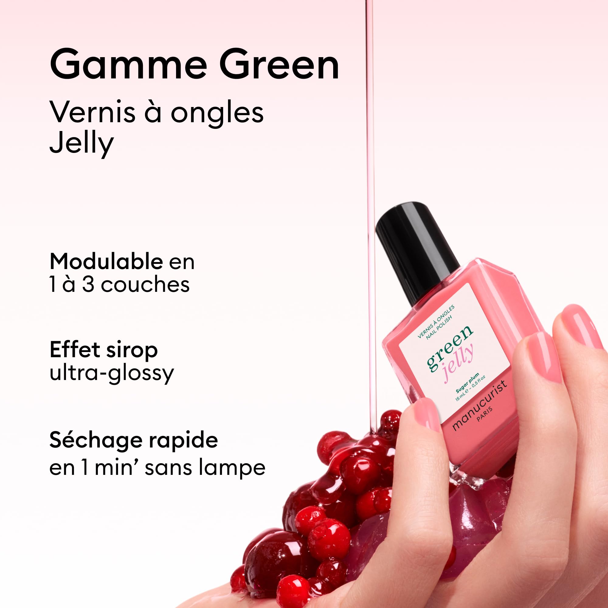 Manucurist Green Jelly Sugar Plum vernis 15 ml translucide