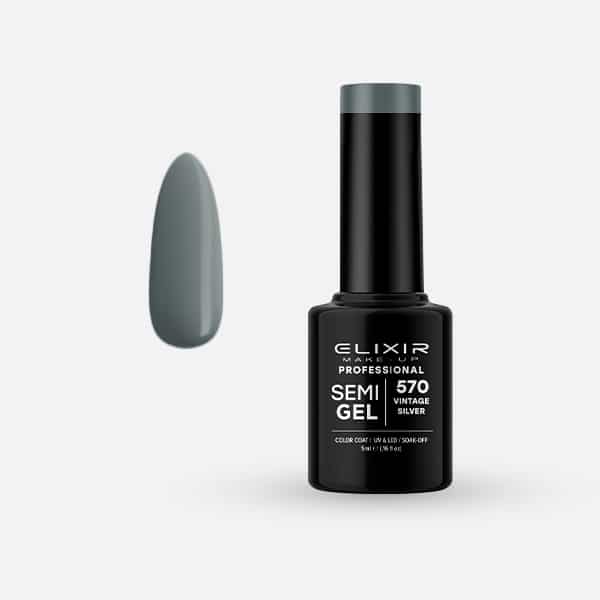 Élixir Semi Gel vernis semi-permanent #570 Vintage Silver 5ml