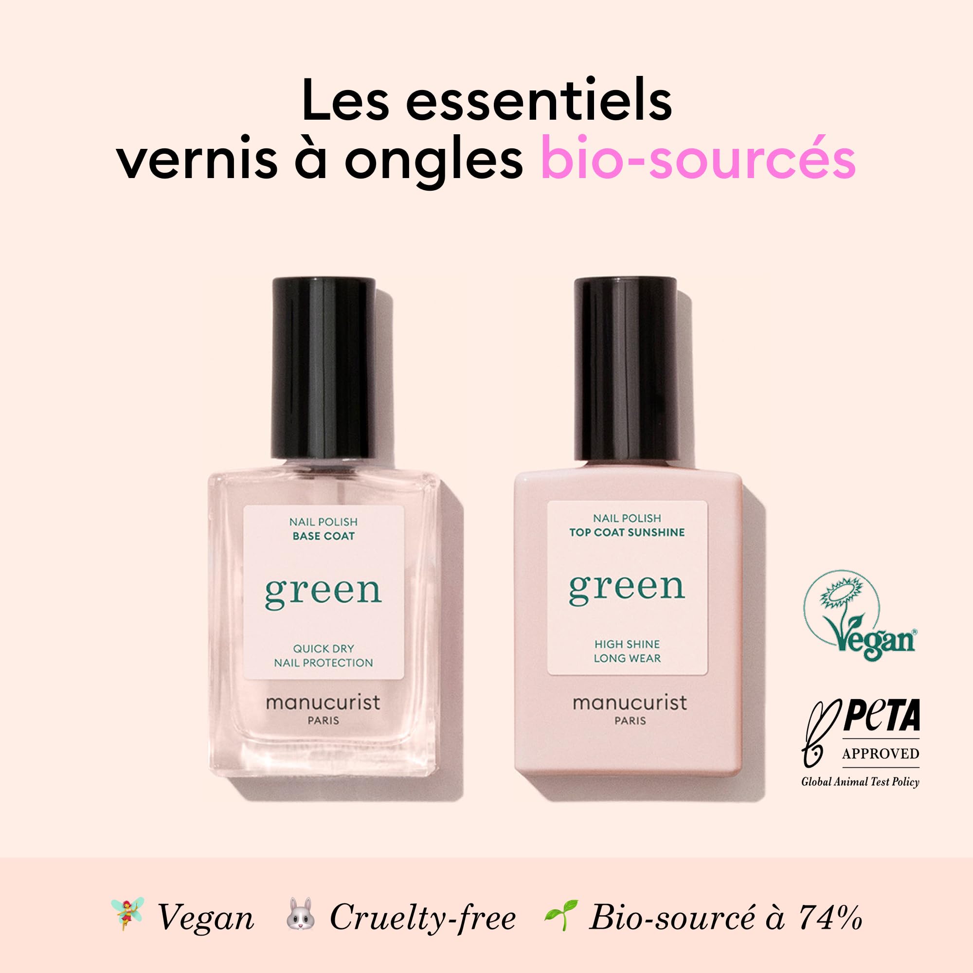Manucurist Green duo base et top coat Sunshine 2x15 ml