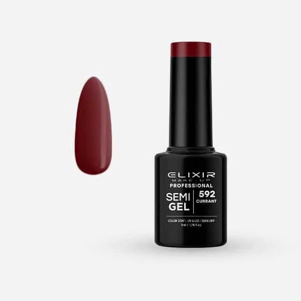 Élixir Semi Gel vernis semi-permanent n°592 Currant 5 ml longue tenue
