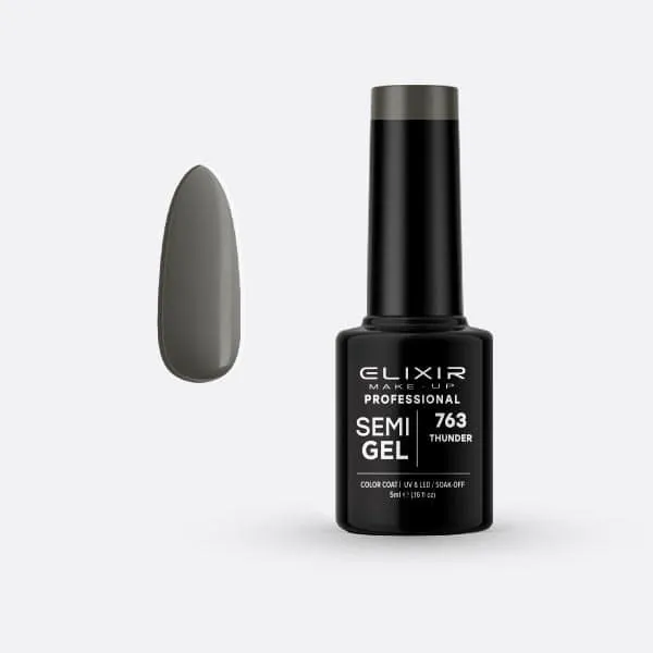 Élixir Semi Gel 763 Thunder vernis semi-permanent 5ml gris