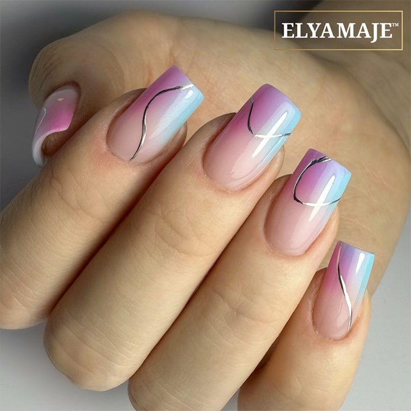 Elyamaje Metallic Painting Gel nail art lignes fines métallisé