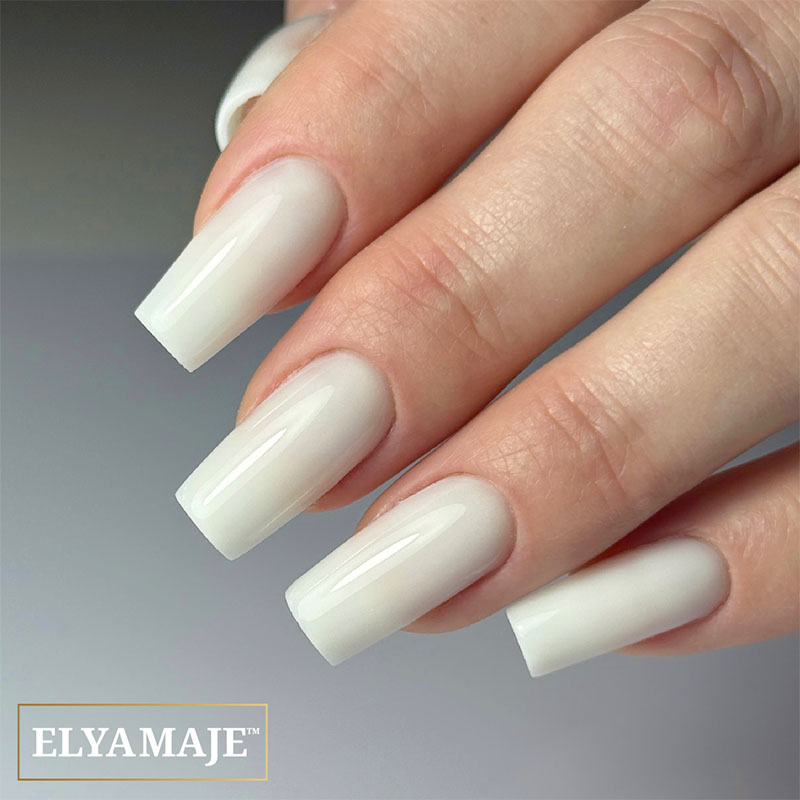 Elyamaje Top Flouteur Shine Milky White top laiteux