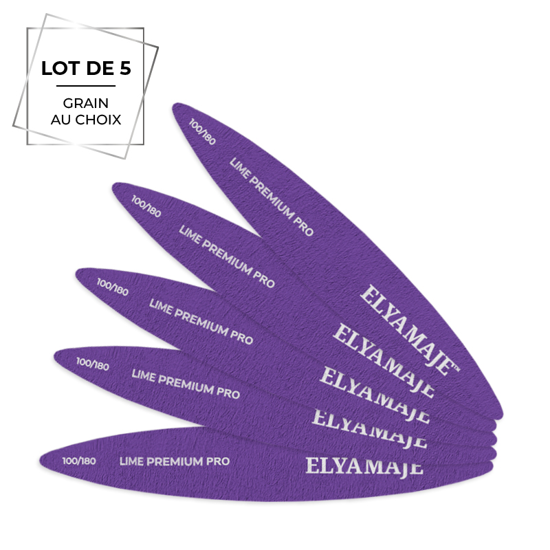Elyamaje lime ovale PRO lot de 5 grain dur