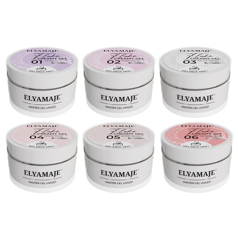 Elyamaje Flake Creamy Gels coffret 6 gels UV 20 ml
