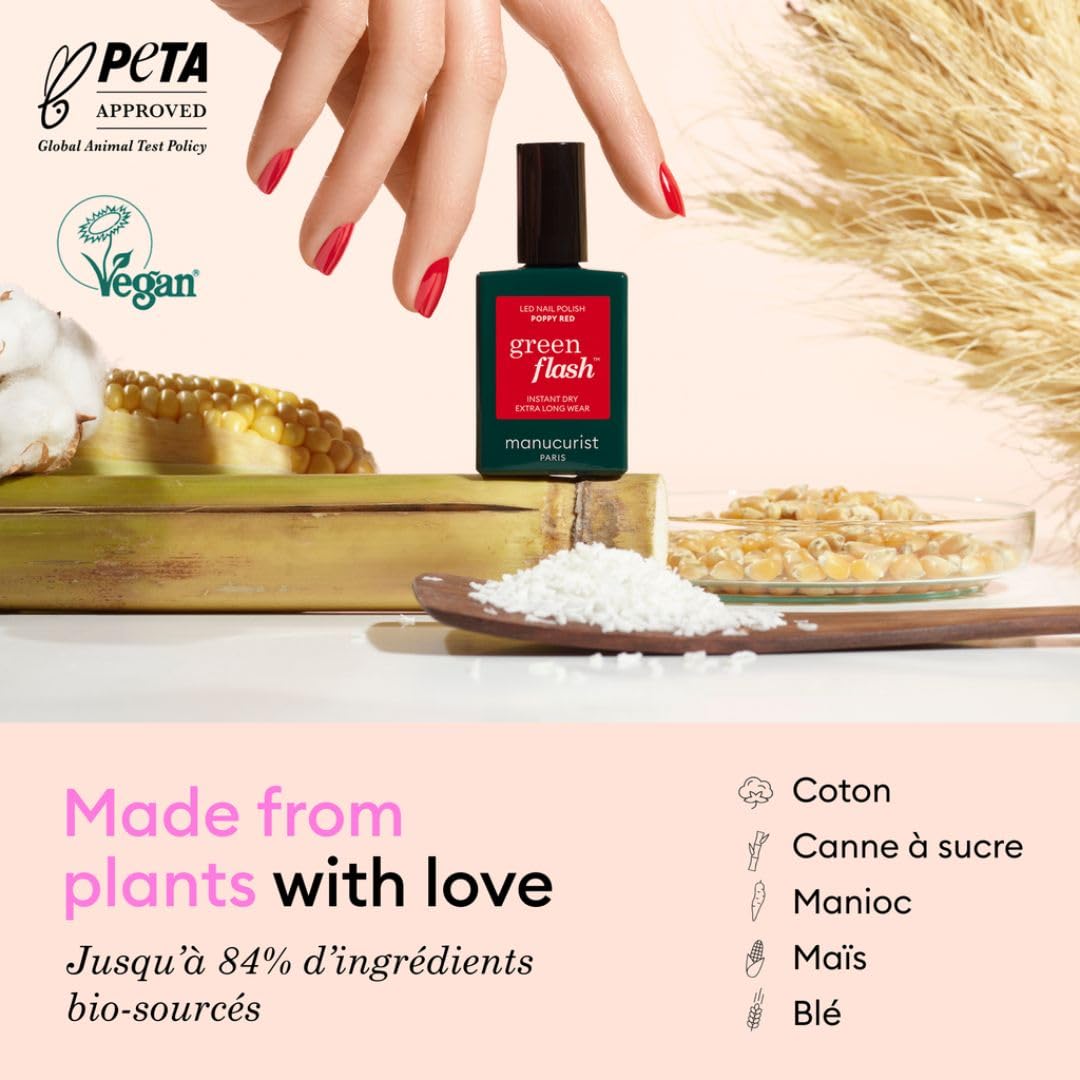 Manucurist Green Flash Poison vernis semi-permanent 15 ml pailleté