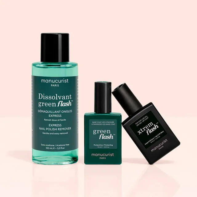 Manucurist Green Flash Trio Base Top Xtrem Dissolvant