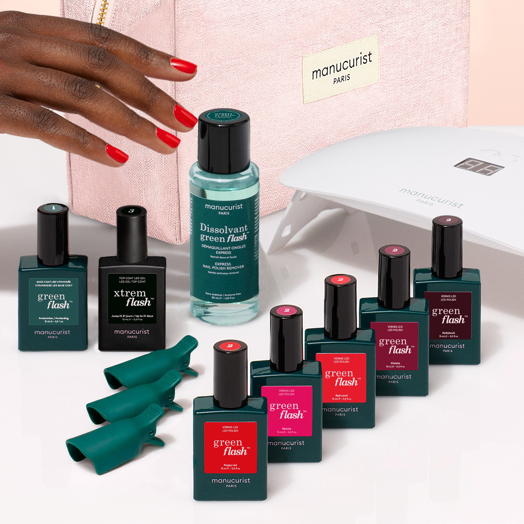 Manucurist Green Flash Super Starter Kit vernis semi-permanent 21 jours