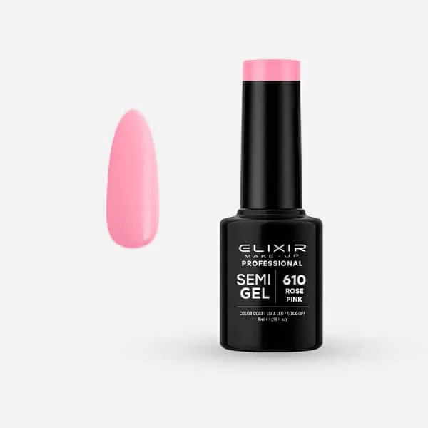 Élixir Semi Gel #610 vernis semi-permanent rose pink 5 ml