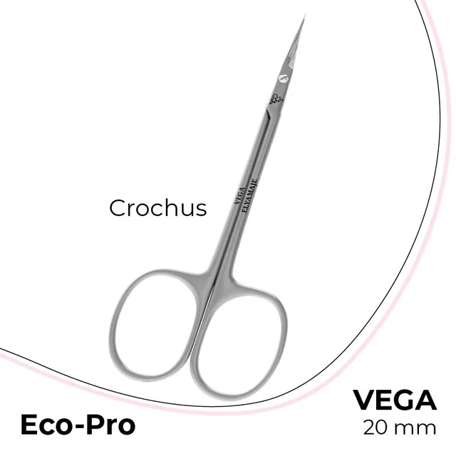 Elyamaje Eco Pro Vega ciseaux à cuticules 20 mm inox