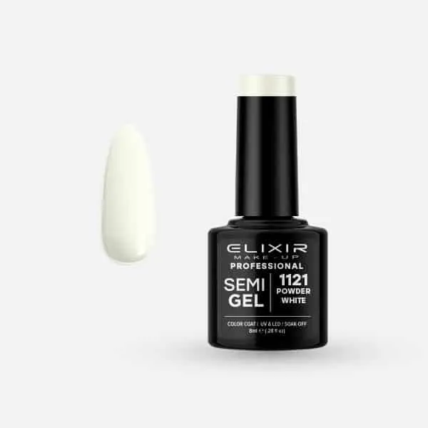 Élixir Semi Gel Vernis semi-permanent N°1121 Powder White 8 ml