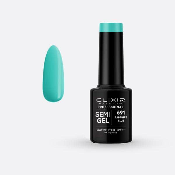Élixir Semi Gel vernis semi-permanent 5ml 691 bleu saphir HEMA free