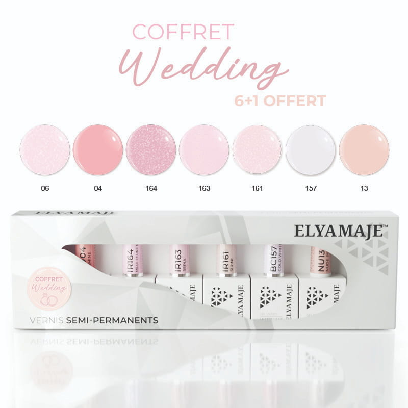 ElyaMaje Coffret Wedding vernis semi-permanent nude
