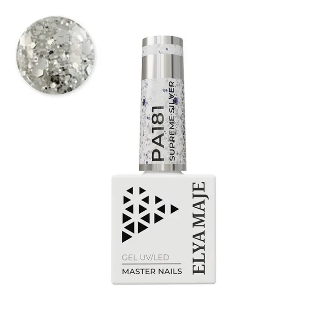 ElyaMaje Supreme Silver 181 vernis semi-permanent argent