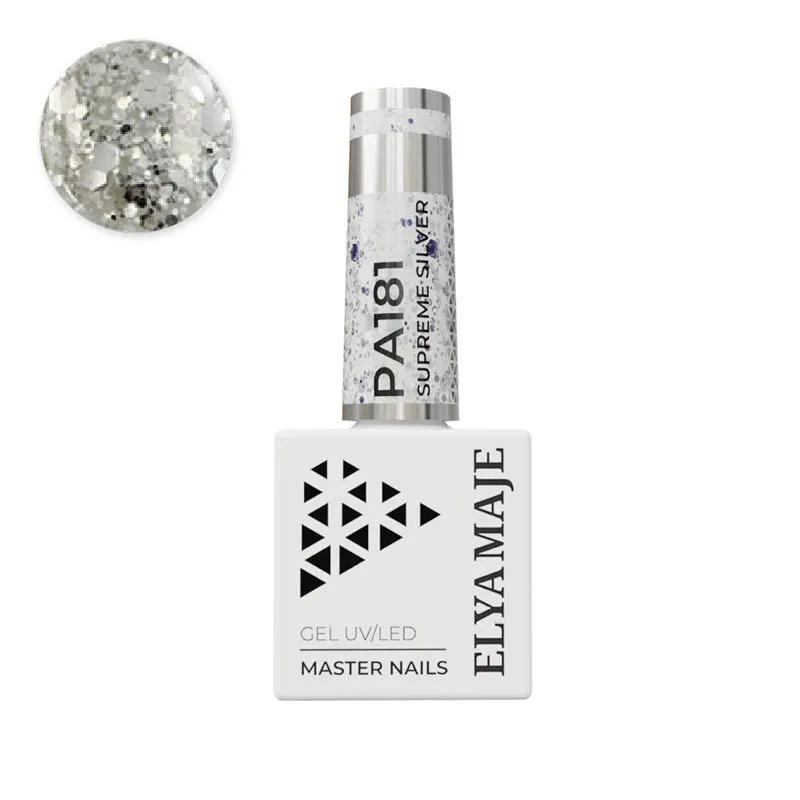 ElyaMaje Supreme Silver 181 vernis semi-permanent argent