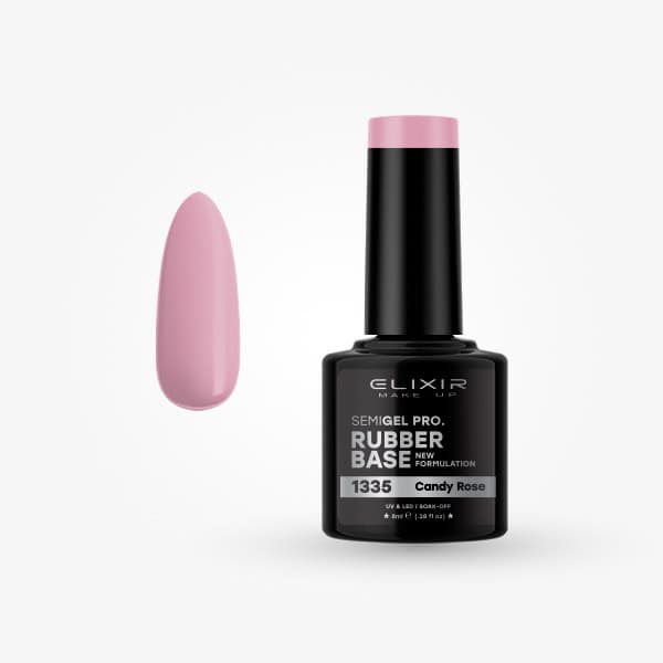Élixir Semi Gel #1335 base coat Candy Rose 8ml rubber