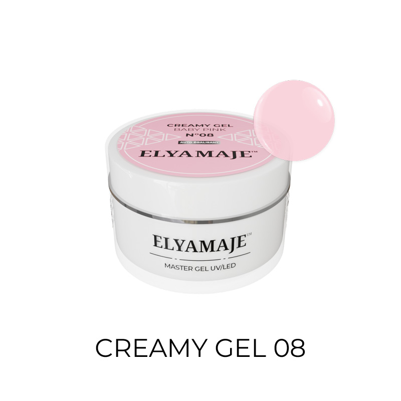 Elyamaje Creamy Gel N°8 Baby Pink Gel UV adhérent