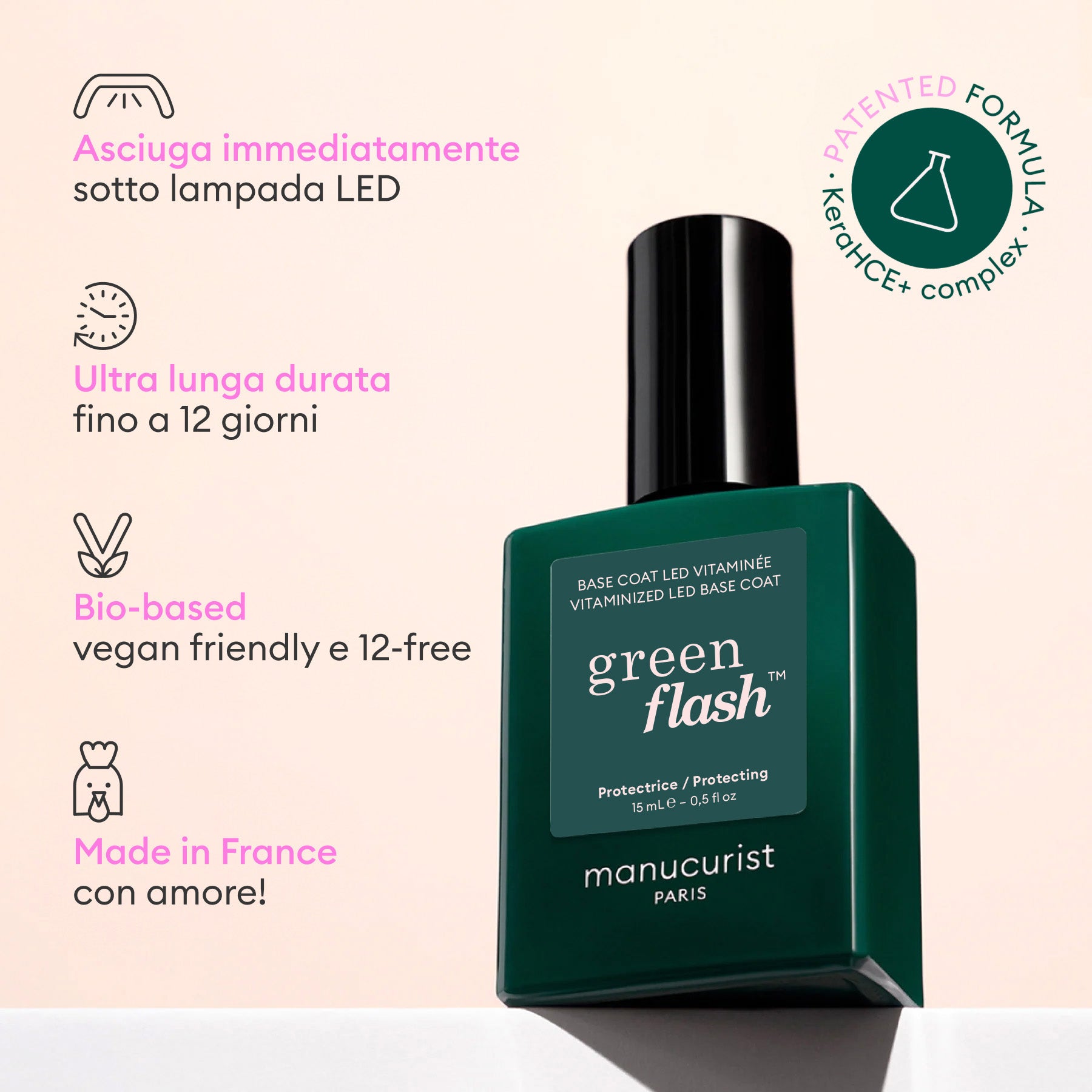 Manucurist Green Flash Base Vitaminée base fortifiante