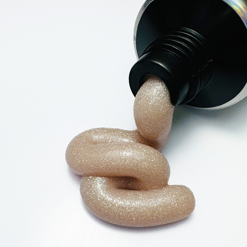 ELYAMAJE Acrypop Glitter Beige n°07 gel UV tube pailleté
