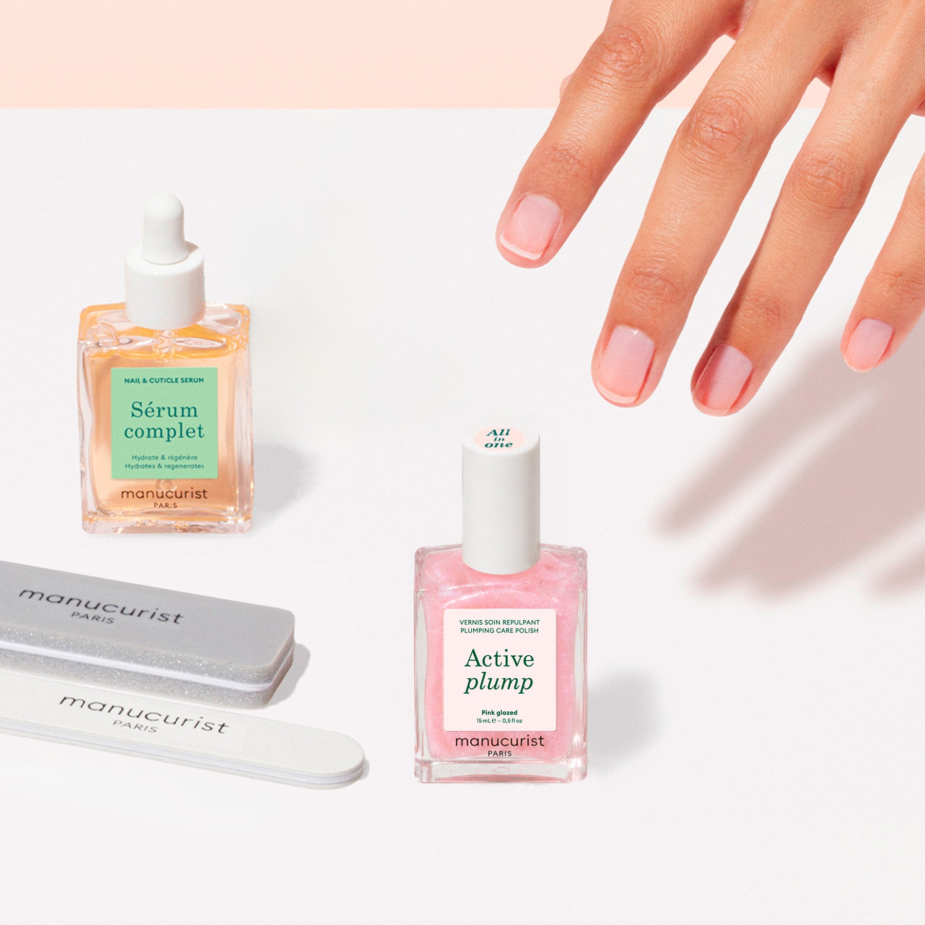 Manucurist Active Plump kit vernis soin éclat 4 étapes