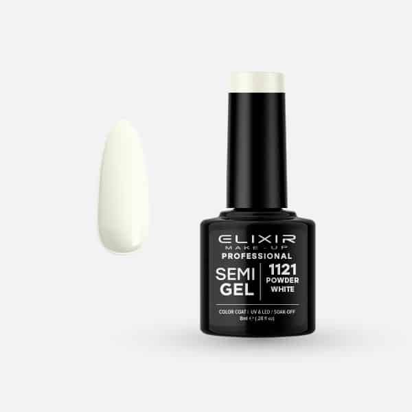 Élixir Semi Gel Vernis semi-permanent N°1121 Powder White 8 ml