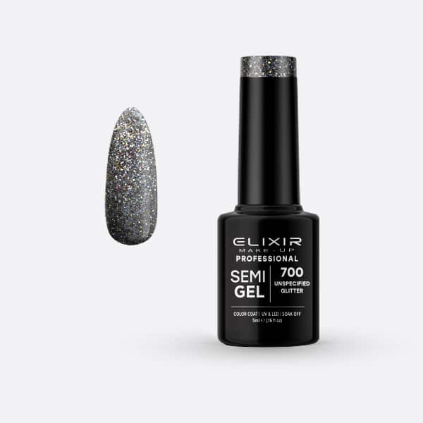 Élixir Semi Gel #700 vernis semi-permanent pailleté 5ml