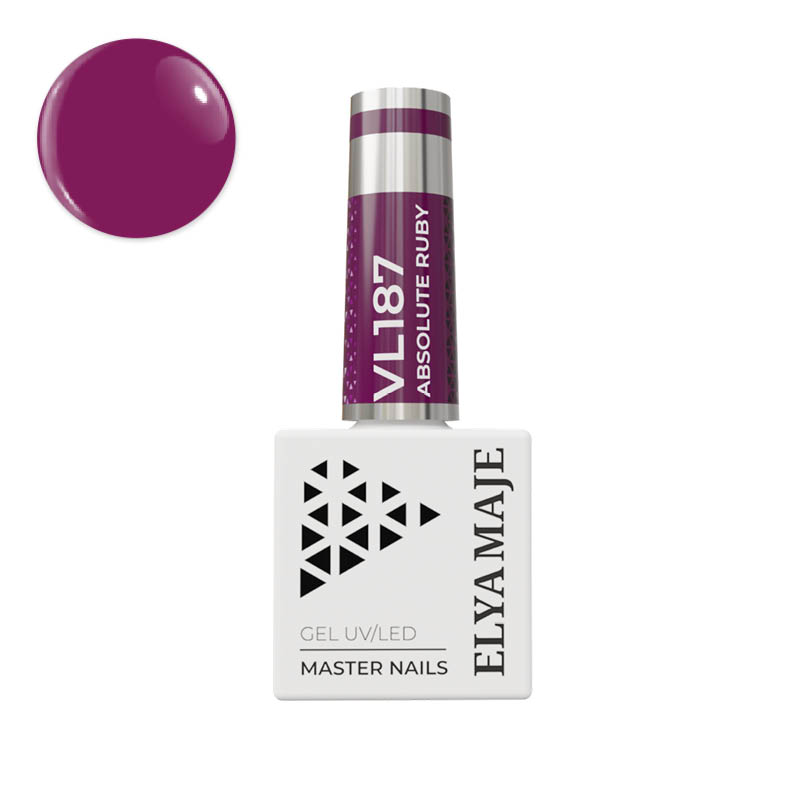 Elyamaje N°187 Absolute Ruby vernis semi-permanent rouge